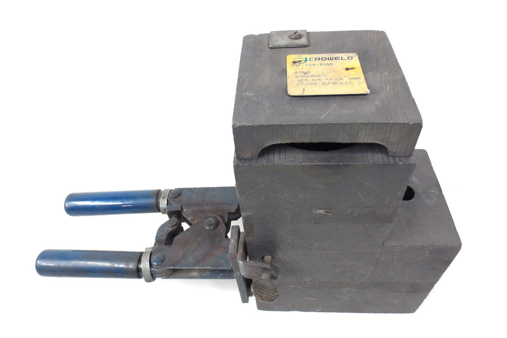 Erico Cadweld Graphite Mold IP-L HDGBD18 3/4 CU.Clad Rod 2#200 W/Metal 5