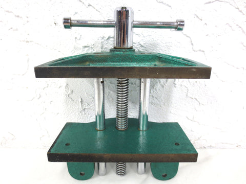 Vintage Woodworking Vise P&B England 5" Wide, Industrial Wall Mount Shelf