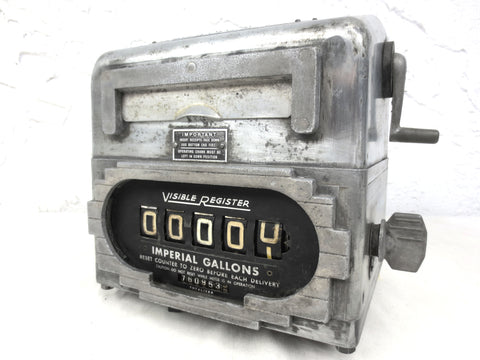 Vintage Visible Gas Register, Art Deco Style Master Meter Duplicator by Smith