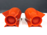 Vintage Mid Century Red Rocket Salt & Pepper Shakers Air Bombs Missiles 3"