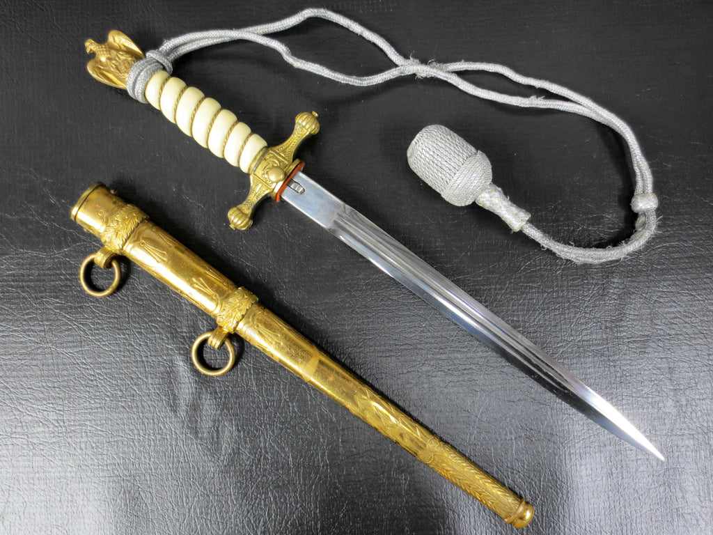 Authentic WWII German Navy Officer Ceremony Dagger Sword 16.5" Krigsmarine Naval