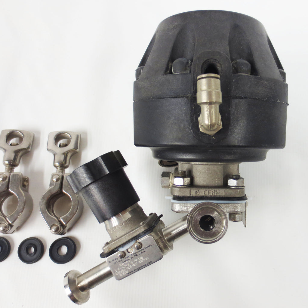 Advantage Spring-to-Close Valve 60 Psi 1" Flange w/ 2155 Diaphragm Valve, Clamps