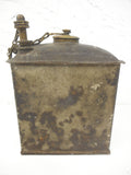 Antique WWI Army Military Brass Lamp Gas Canister Box with Screw On Brass Lid