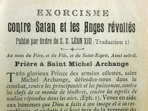 Antique 1910 1920 French Exorcism Booklets Against Satan and Revolted Angels, Precious Blood Rosary. Prayers for a Good Death