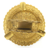 Antique Art Nouveau Solid Brass Match Holder Astray 5", Signed DL Déposé No. 5