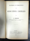 Antique 1903 Medical Book on Medication Use and Technics by Doctor G. Lemoine, Bloodletting, Cold Bath, Purgative, Paris, France