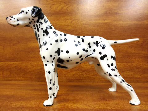 Vintage Royal Doulton 8" Porcelain Figure of a Dalmatian Dog, Hunting Posture, Straight Tail, Numbered HN 1113A