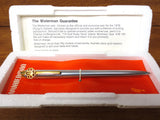Vintage Limited Edition Waterman Ball Pen Montreal 1976 Olympics, 3D Olympics Emblem on Clip, Two Tone Silver & Gold, Box and Warranty