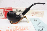 Vintage New Peterson of Dublin Aran XL02S Tobacco Pipe, Sterling Silver Ring, Box and Papers