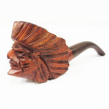 Vintage Native Indian Chief Estate Tobacco Pipe Pocket 4 1/4" Figural Briar