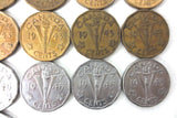 17 Coins Collection WW2 1942 1943 1944 1945 Tombac Victory Canada 5 Cents Nickel