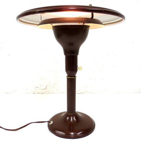Vintage Mid Century Drafting Lamp Signed Wheeler Sight Light, Flying Saucer UFO