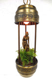Vintage Mineral Oil Rain Drop Ceiling Light Lamp 21" Tall, Woman Bathing, Drip Motion