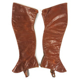 2 Vintage Pairs of Leather Spats Gaiters Leggings, Buckle & Zipper, Horse Riding